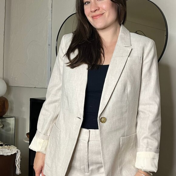 J.CREW HELENA(Brand new w/ Tags) Linen Blend Blazer Suit Set - Picture 7 of 16